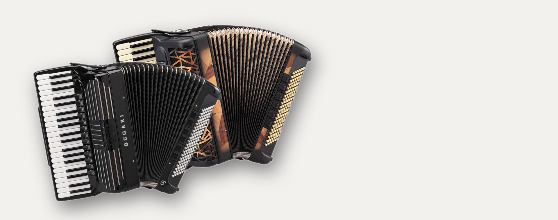 Bugari G1 und G1 Patchwork Piano-Akkordeons